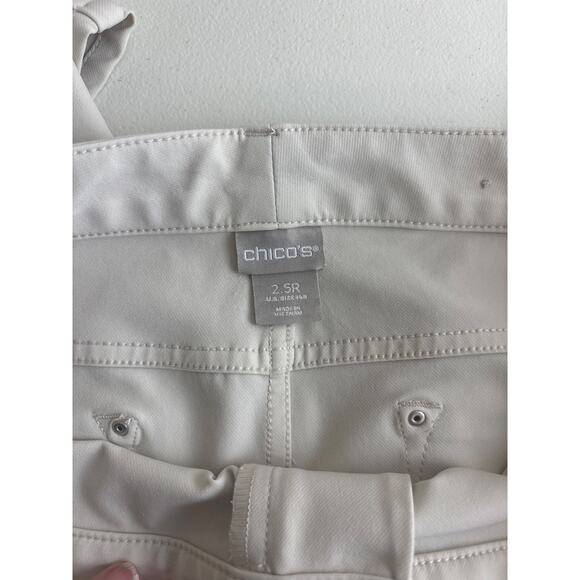 Chico’s Off White Dress Pants Trousers Straight Leg Size 14R - Picture 5 of 12
